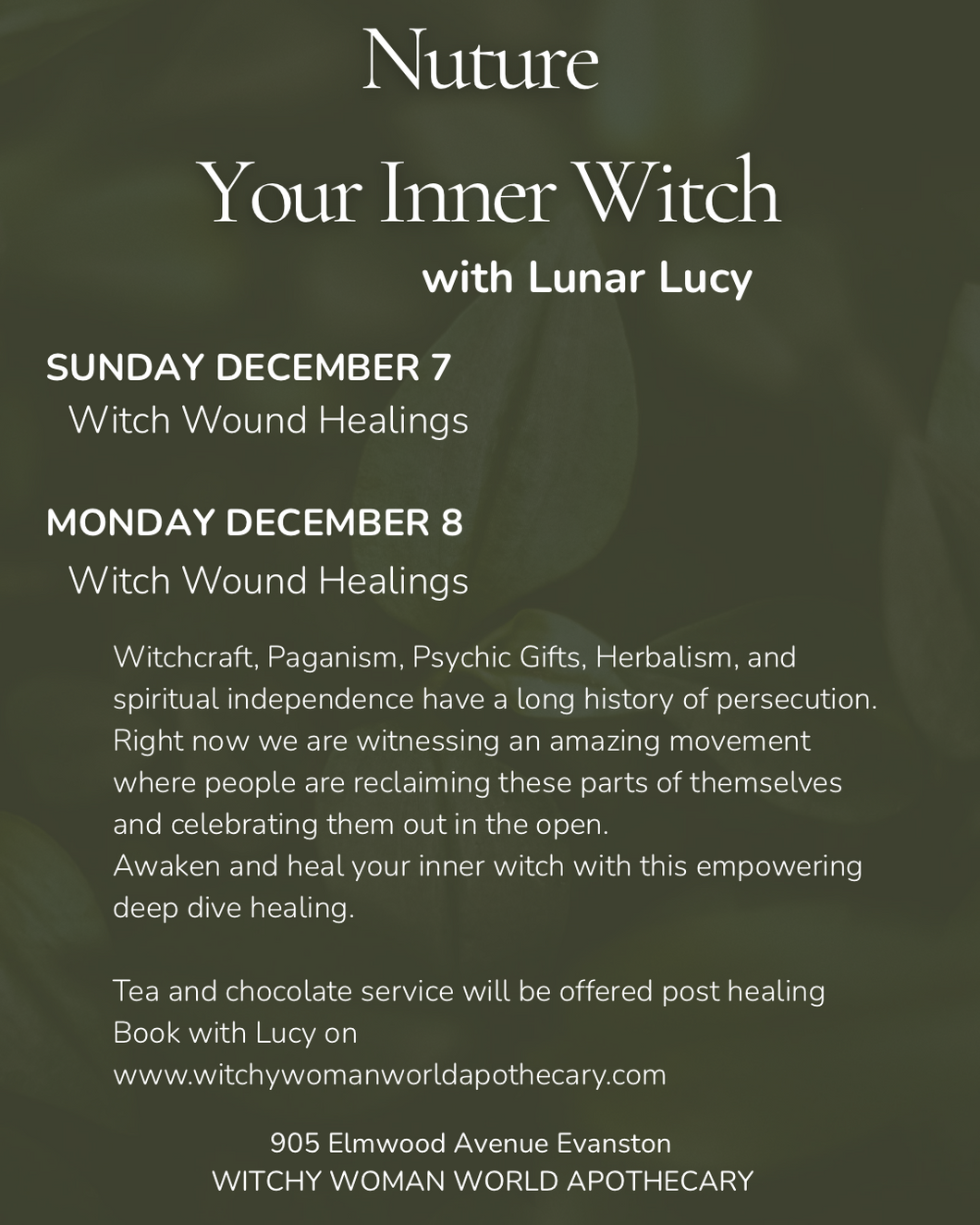 Nurture Your Inner Witch’ Reading & Healing with Lunar Lucy